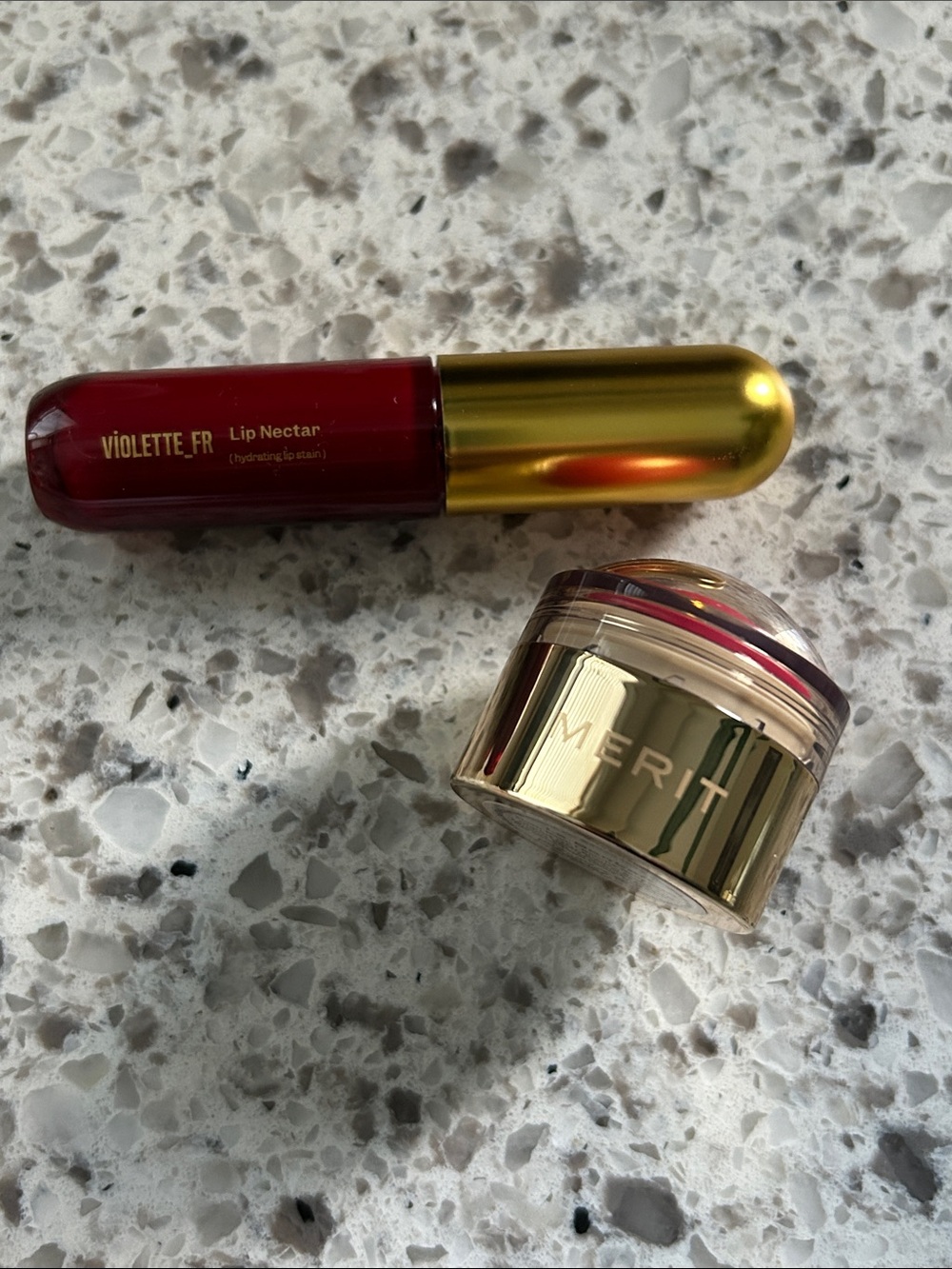 Bundle Violette_FR Lip Nectar Hydrating Lip Bêtise & Merit mini blush LeBonBon
